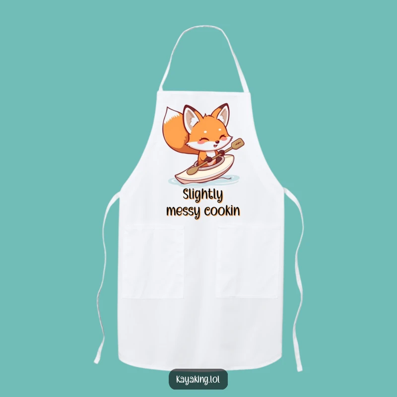 Funny Fox Kayaking Apron: Cook Up Laughs with This Hilarious Kitchen Buddy