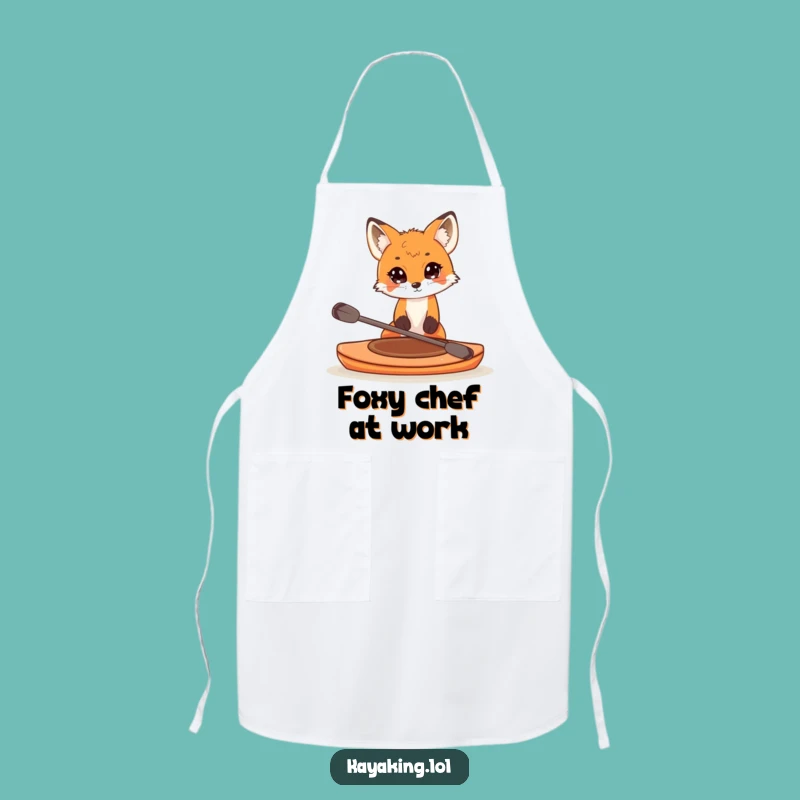 Funny Fox Kayaking Apron - Kitchen Exploration for Fox Lovers