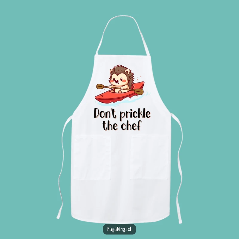 Funny Hedgehog Kayaking Apron - Kitchen Fun for Nature Lovers