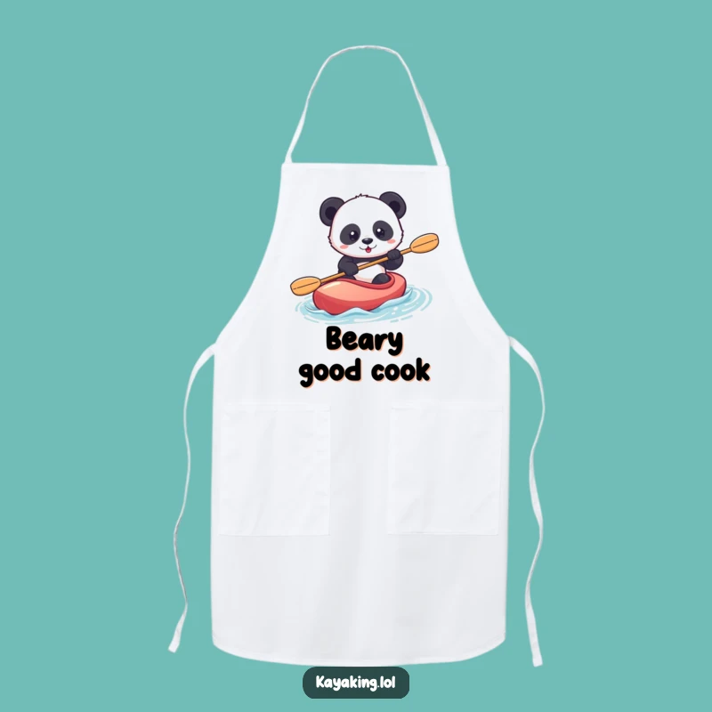 Funny Panda Kayaking Apron: Confident Rider, Kitchen Strength, Perfect Funny Gift