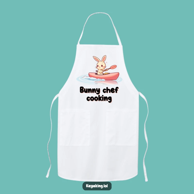Funny Rabbit Kayak Chef Apron: Cook with Speed and Smiles