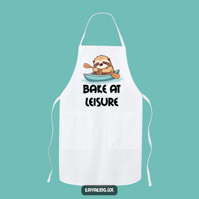 Funny Sloth Kayak Chef Apron: Cook at Your Own Leisurely Pace