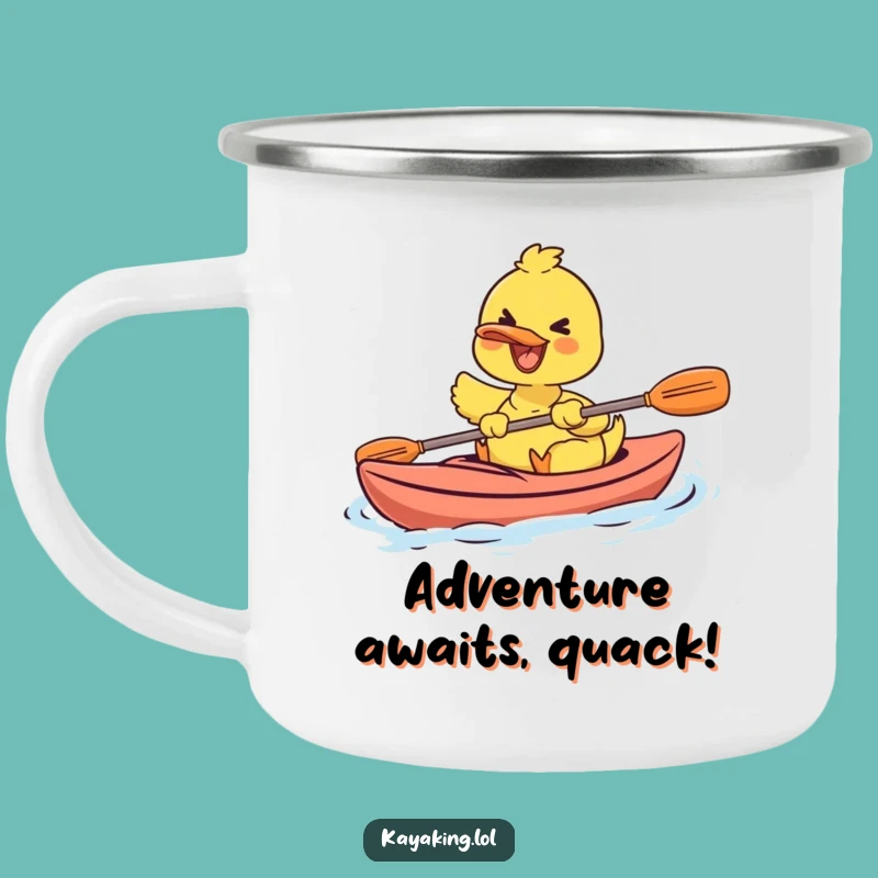 Funny Happy Duck Camping Mug Durable Kayaker's Morning Brew Gift