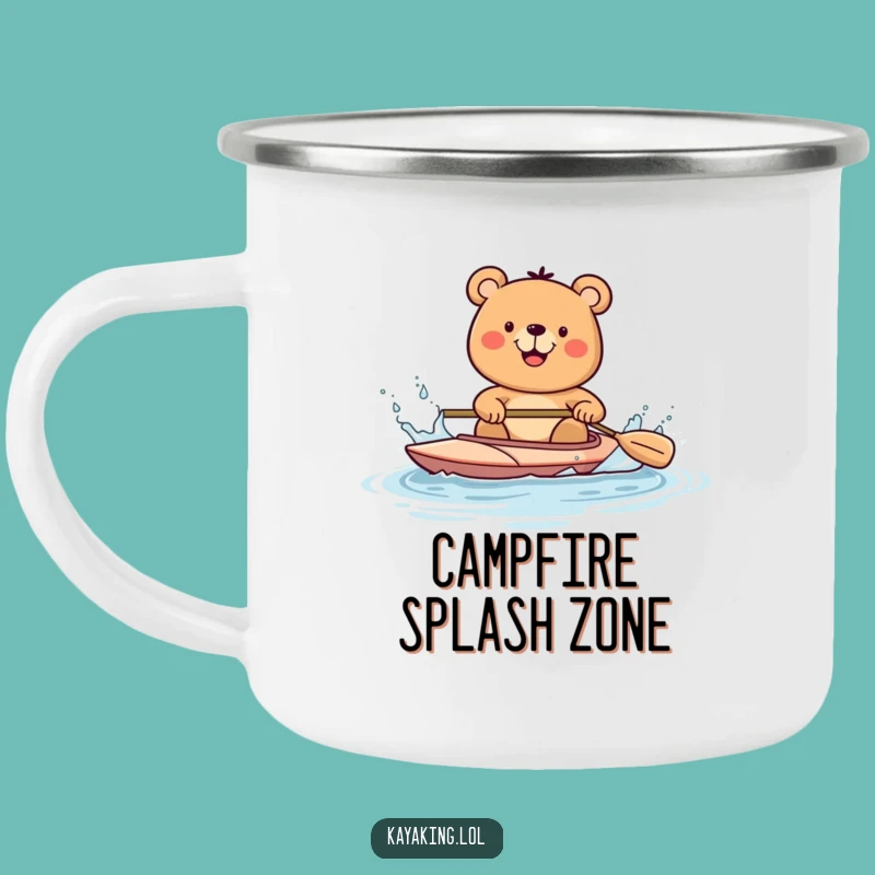 Funny Bear Kayak Camping Mug: Adventure Drinkware Gift