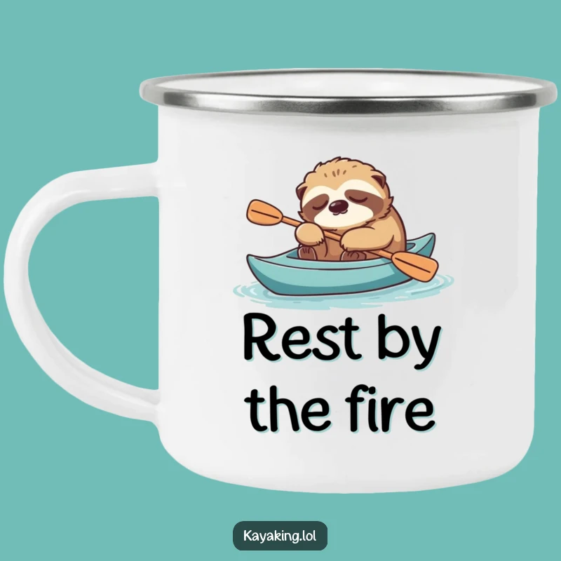 Durable Funny Sloth Kayak Camping Mug: Your Companion for Relaxed Adventures