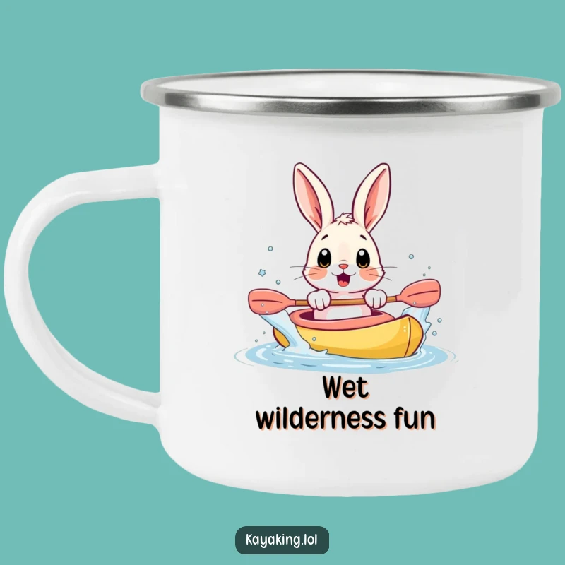 Funny Bunny Kayak Camping Mug: Splashy Adventures For Enthusiasts
