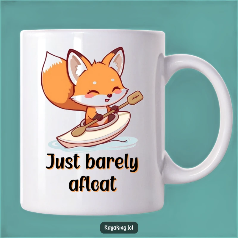 Funny Kayaking Fox Mug: A Hilarious Splashy Adventure Gift for Paddlers