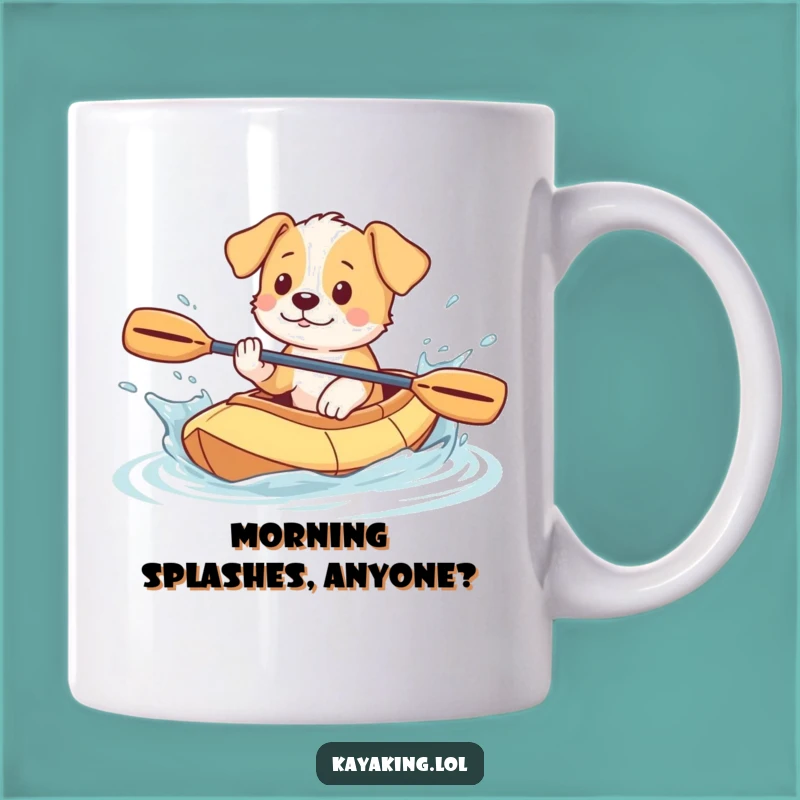 Funny Puppy Kayak Mug: Splashy Pup's Fun Adventure, Adorable & Funny Gift