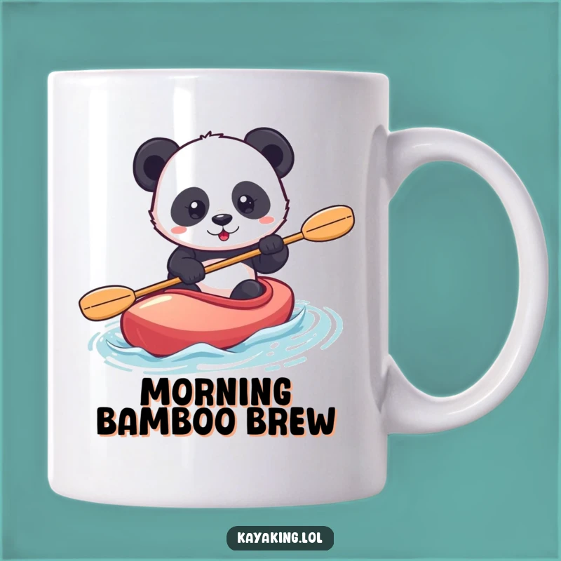 Funny Panda Kayaking Mug: Confident Rider, Perfect Funny Gift for Determined Souls