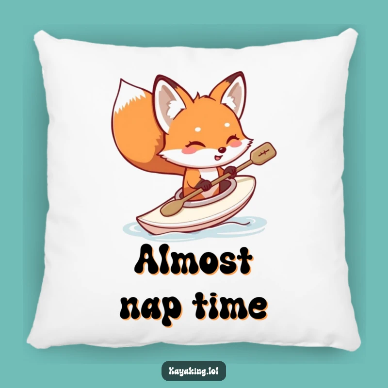 Funny Fox Kayaking Pillow: Cozy Up with This Hilarious Water Adventure Cushion