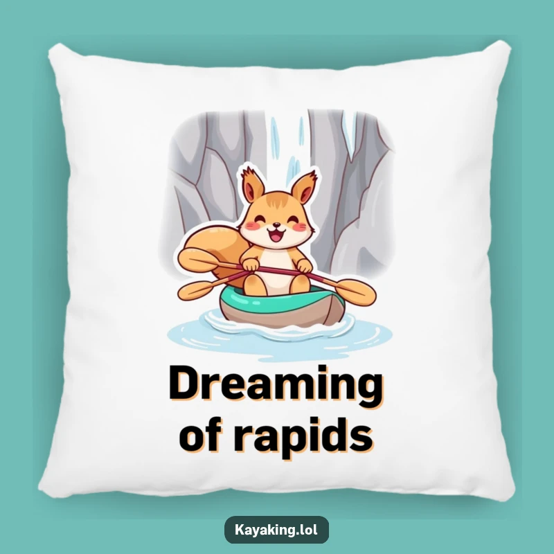 Soft Funny Squirrel Kayak Pillow: Cuddle Up with Adventure and Humor