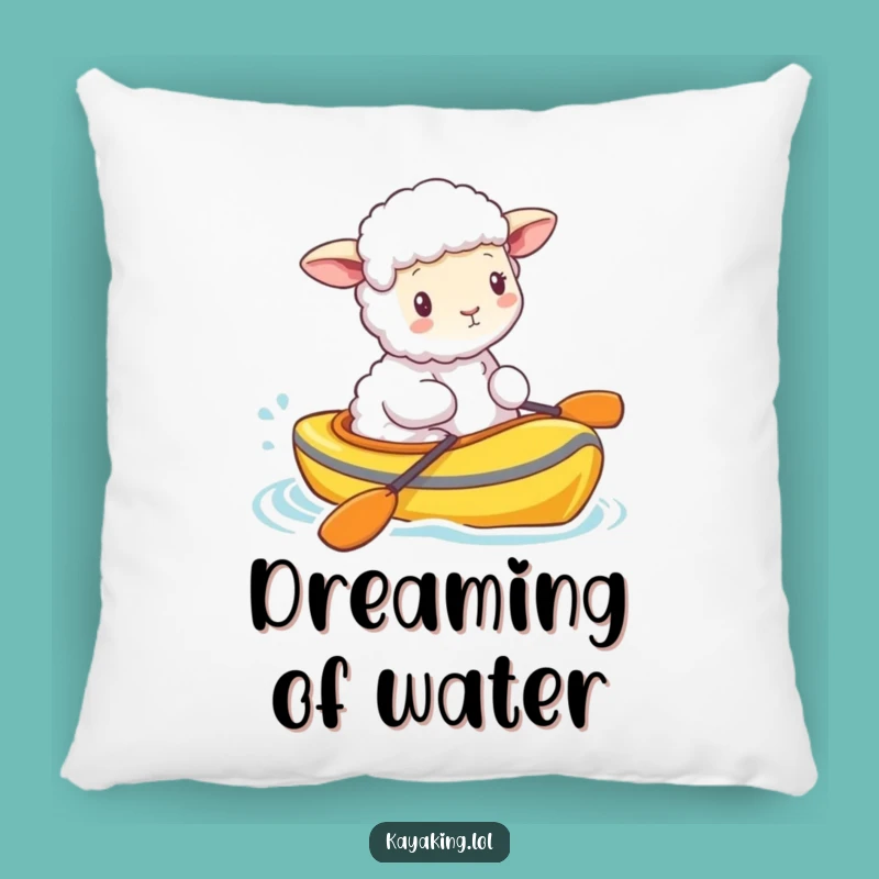 Funny Fluffy Sheep Kayak Pillow - Soft Cartoon Animal Accent Gift