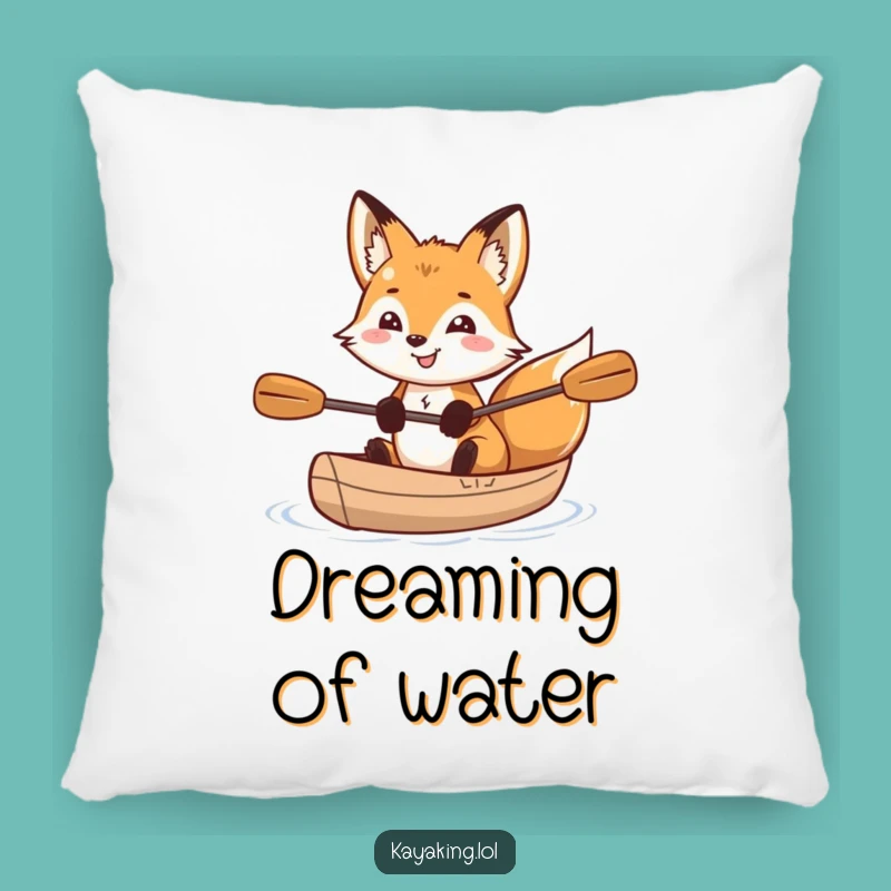 Funny Fox Kayak Pillow: Sparkling Comfort Gift