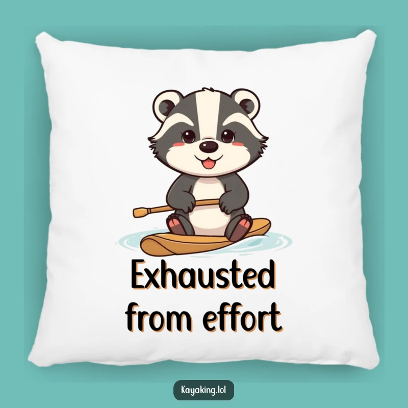 Funny Determined Badger Pillow: Cozy Comfort for Your Hardest Efforts