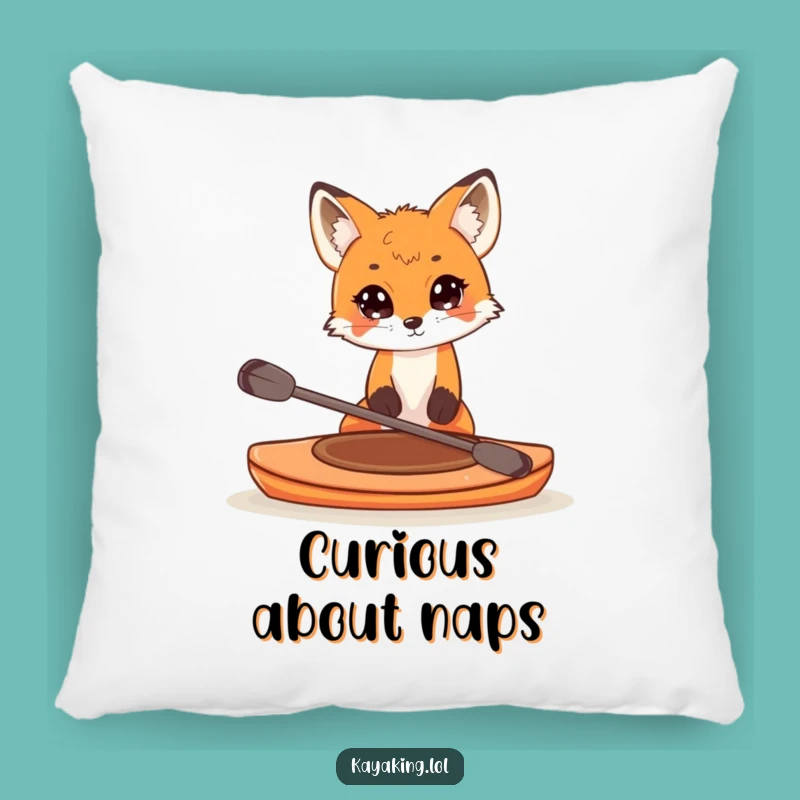 Funny Fox Kayaking Pillow - Cozy Comfort & Curious Charm