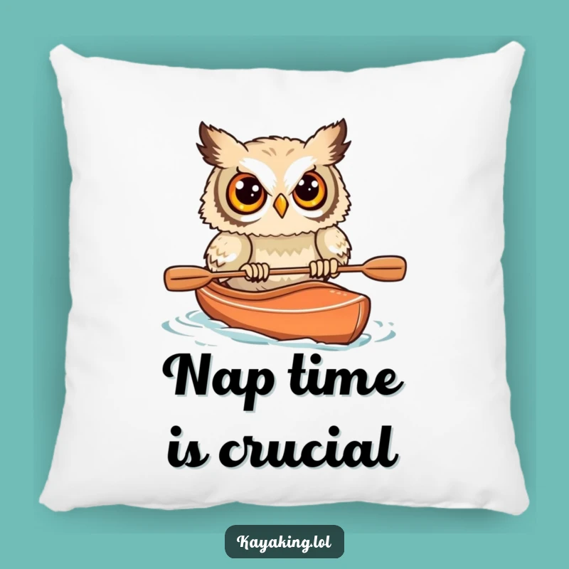 Funny Startled Owl Kayak Pillow: Plump Up Your Comfort with Laughs
