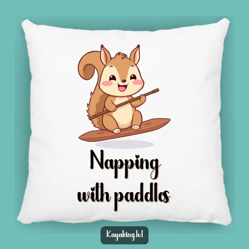 Funny Squirrel Paddling Pillow: Cozy Comfort with Tiny Adventure Charm