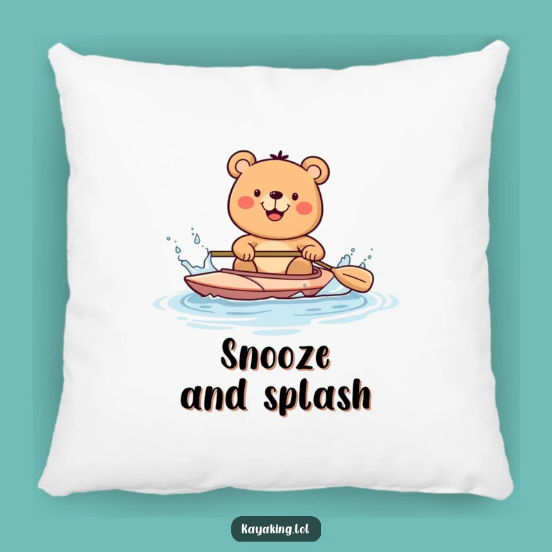 Funny Bear Kayak Pillow: Playful Paddler Comfort Gift