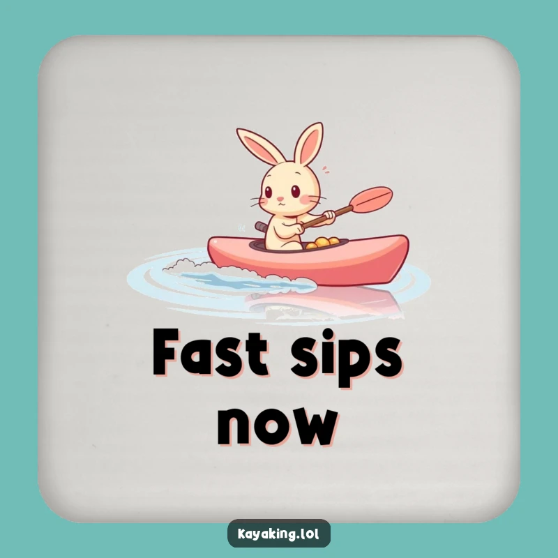 Funny Rabbit Kayak Coaster: Protect Surfaces with Zippy Style