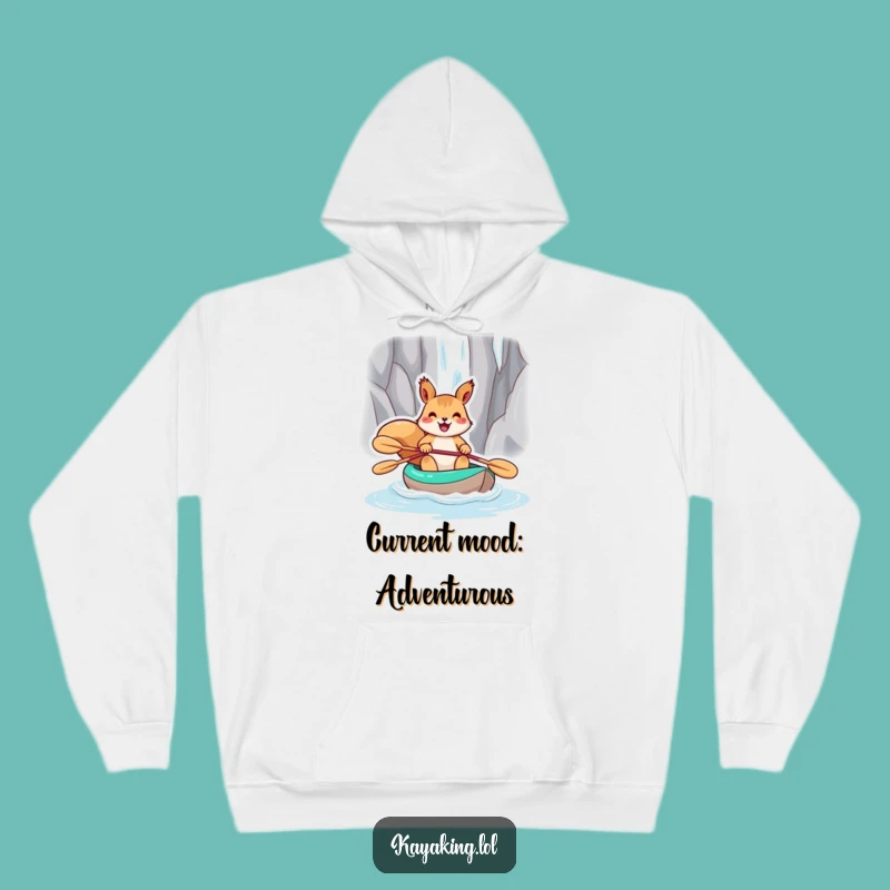 Cozy Funny Squirrel Kayak Hoodie: Warmth and Laughter on Your Next Adventure