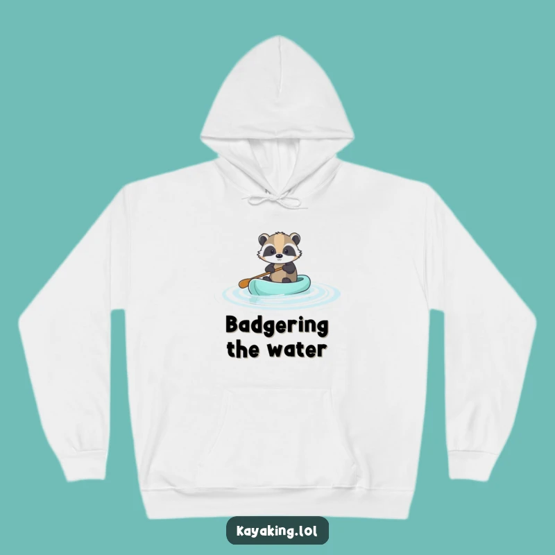 Funny Brave Badger Paddle Hoodie: Cozy Up with Courageous Comfort