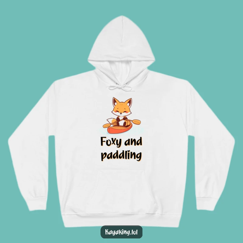 Funny Determined Fox Paddle Hoodie: Stay Warm and Driven Hilariously