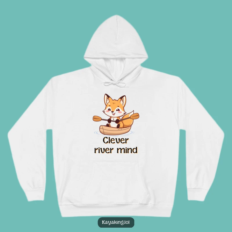 Funny Fox Kayak Hoodie: Cozy Adventurer Comfort Gift