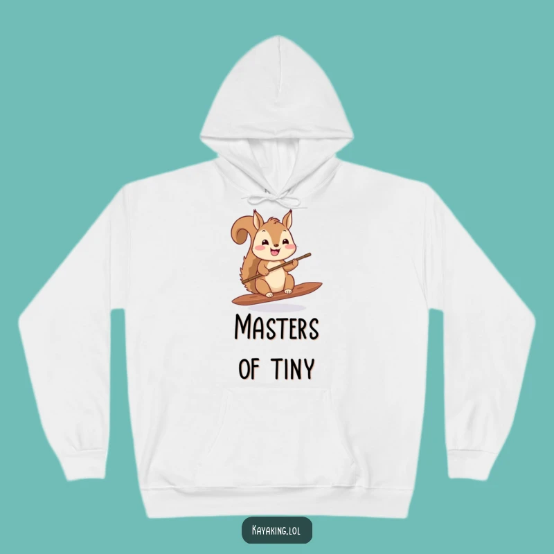 Funny Squirrel Paddling Hoodie: Cozy Up with Tiny Adventure Warmth