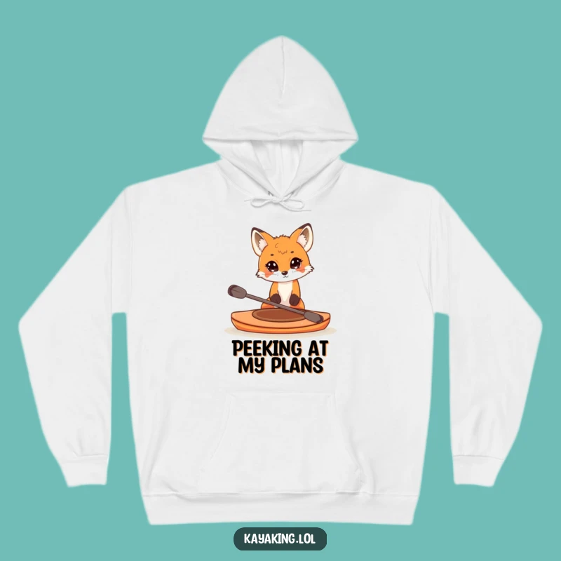 Funny Fox Kayaking Hoodie - Cozy Comfort for Curious Minds