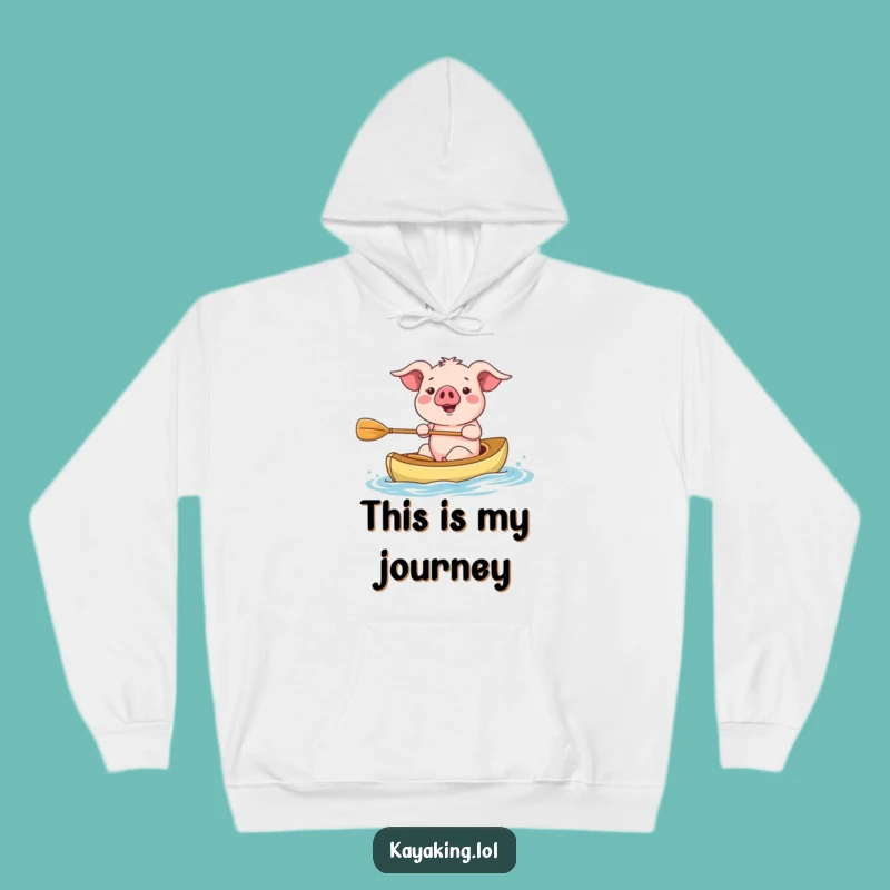 Funny Kayaking Pig Hoodie - Cozy & Hilarious Adventurer Gift