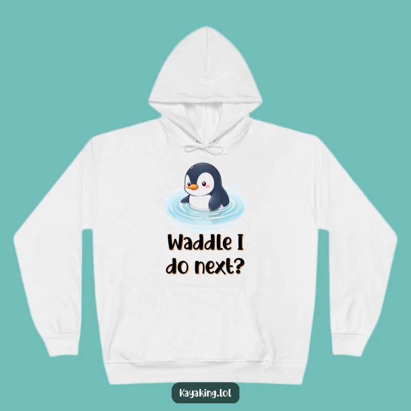 Funny Penguin Glide Hoodie: Cozy Up for Adventure with this Curious Character Hoodie, an Awesome Funny Gift!