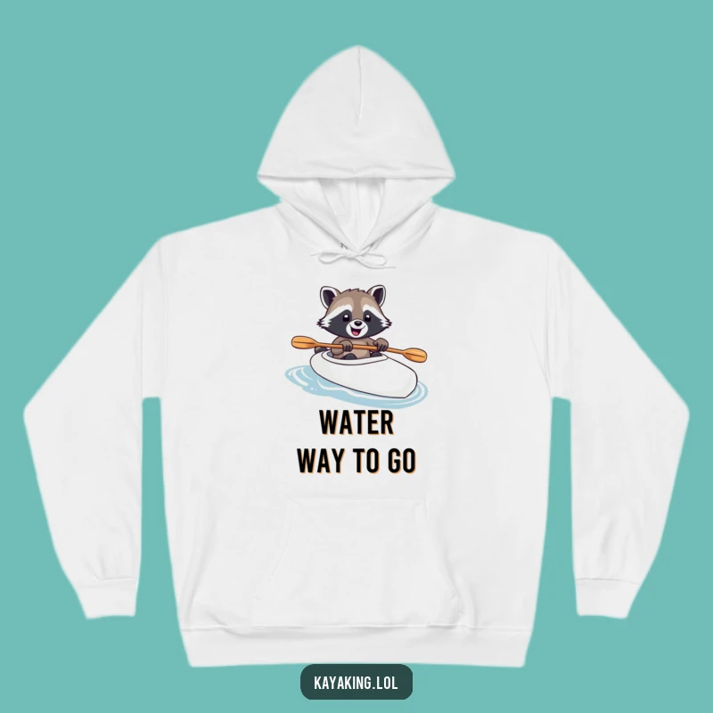 Funny Raccoon Kayak Hoodie: Cozy Paddler Gift for Outdoor Fun