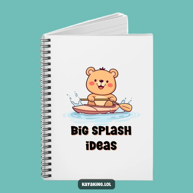Funny Bear Kayak Notebook: Playful Paddler Journal Gift