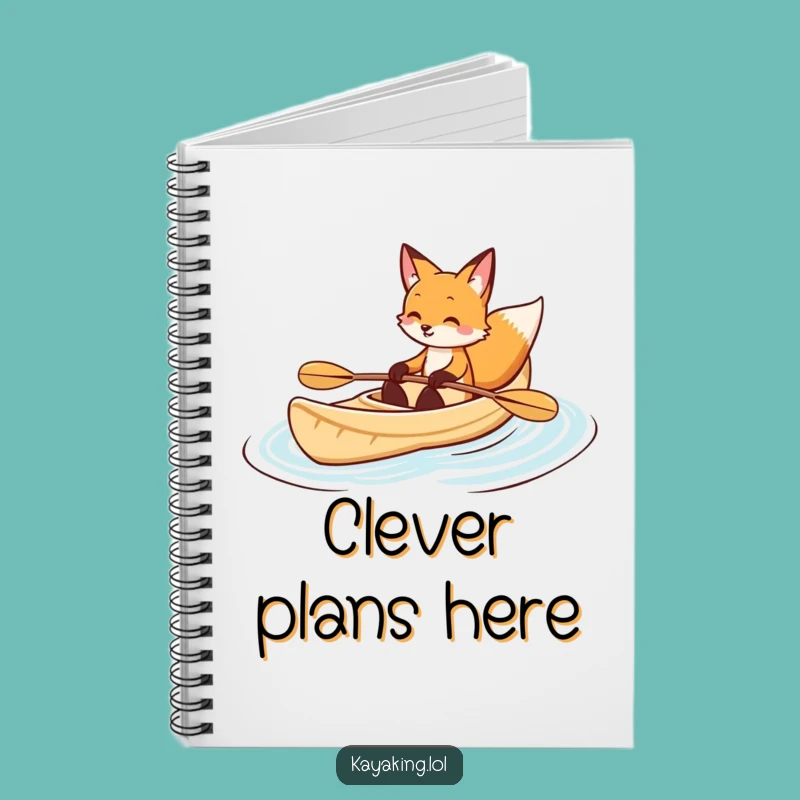 Funny Fox Kayaking Notebook: Graceful Navigator, Journal Your Thoughts, Ideal Funny Gift