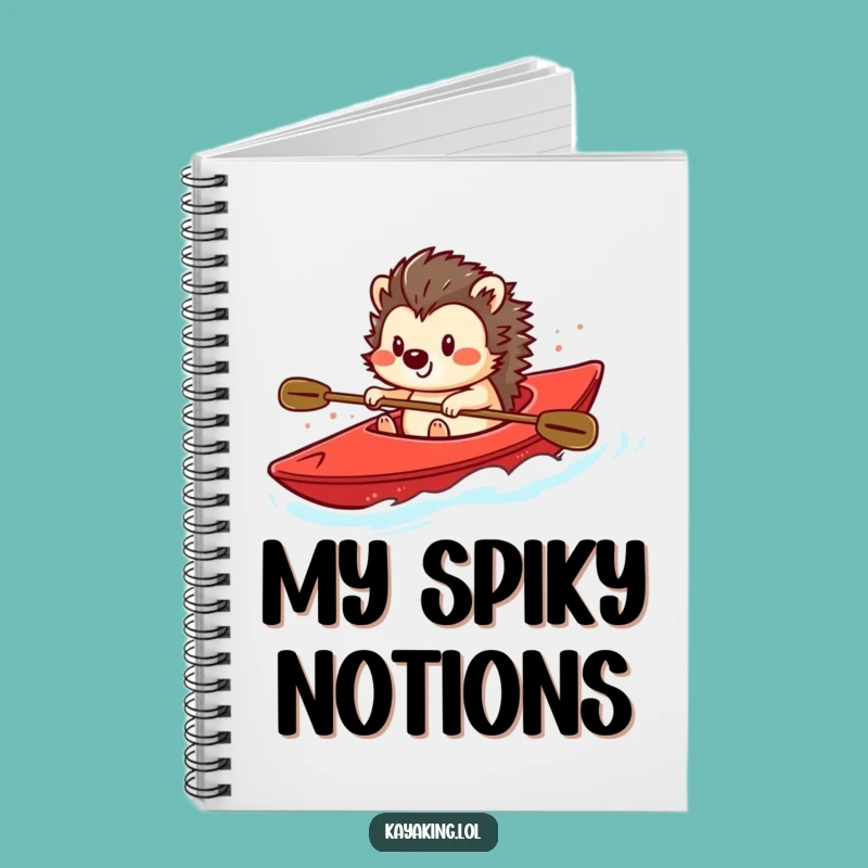Funny Hedgehog Kayaking Notebook - Jot Down Your Adventures!
