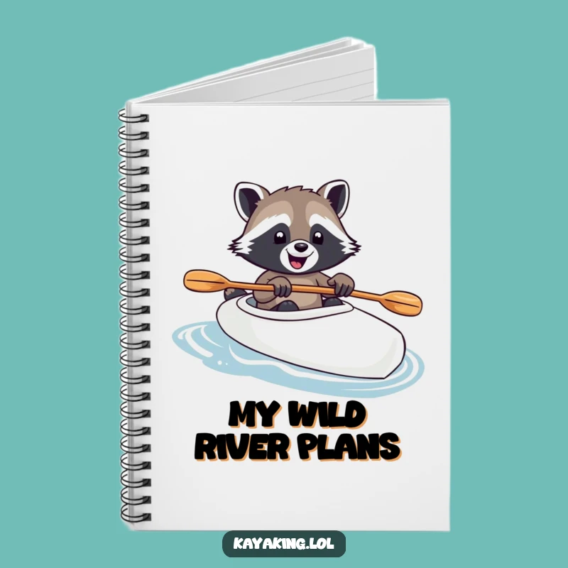 Funny Raccoon Kayak Notebook: Joyful Paddler Journal Gift