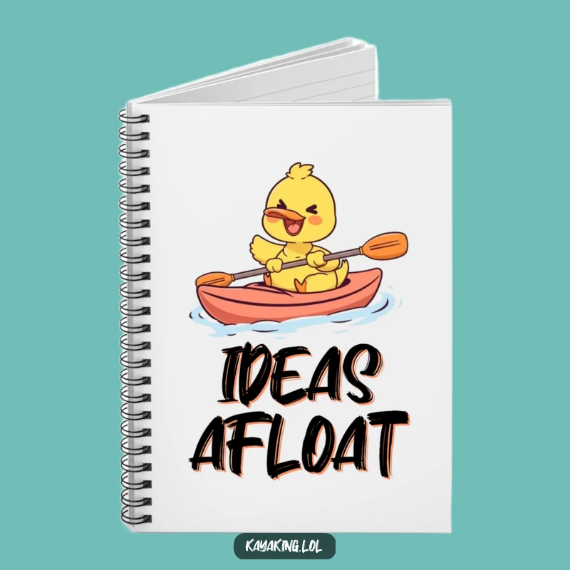 Funny Kayak Duck Notebook Joyful Paddler Journal for Notes and Ideas