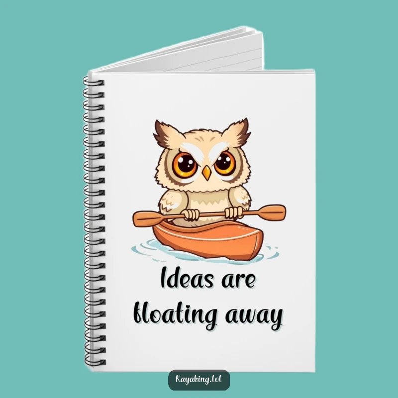Funny Startled Owl Kayak Notebook: Jot Down Ideas with a Hilarious Friend