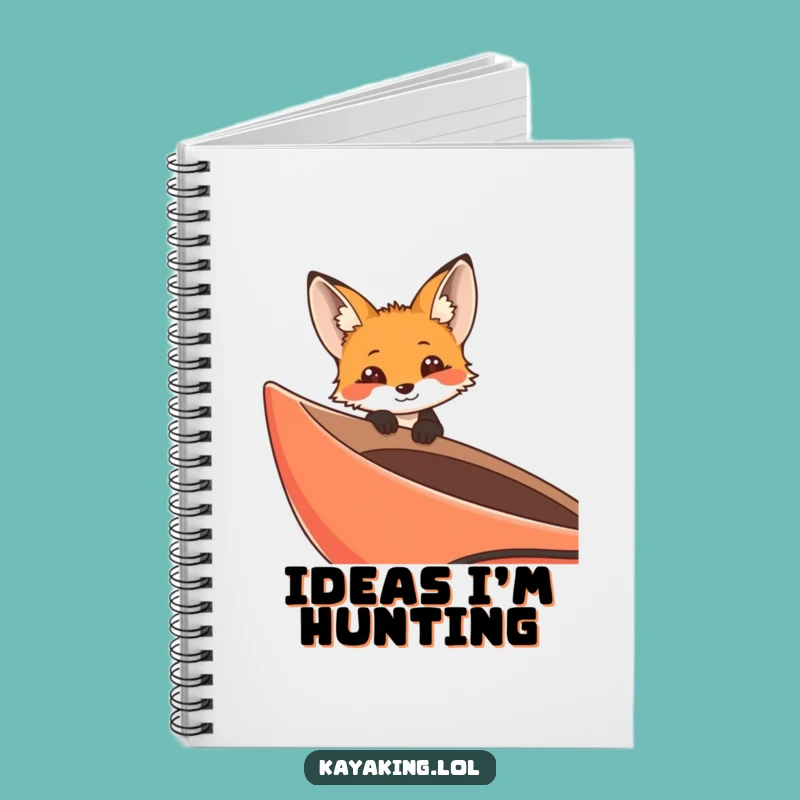 Funny Curious Fox Kayak Notebook - Journal for Explorers