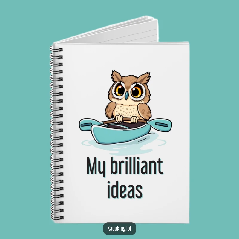 Funny Startled Owl Notebook: Jot Down Ideas with Hilarious Kayaking Humor