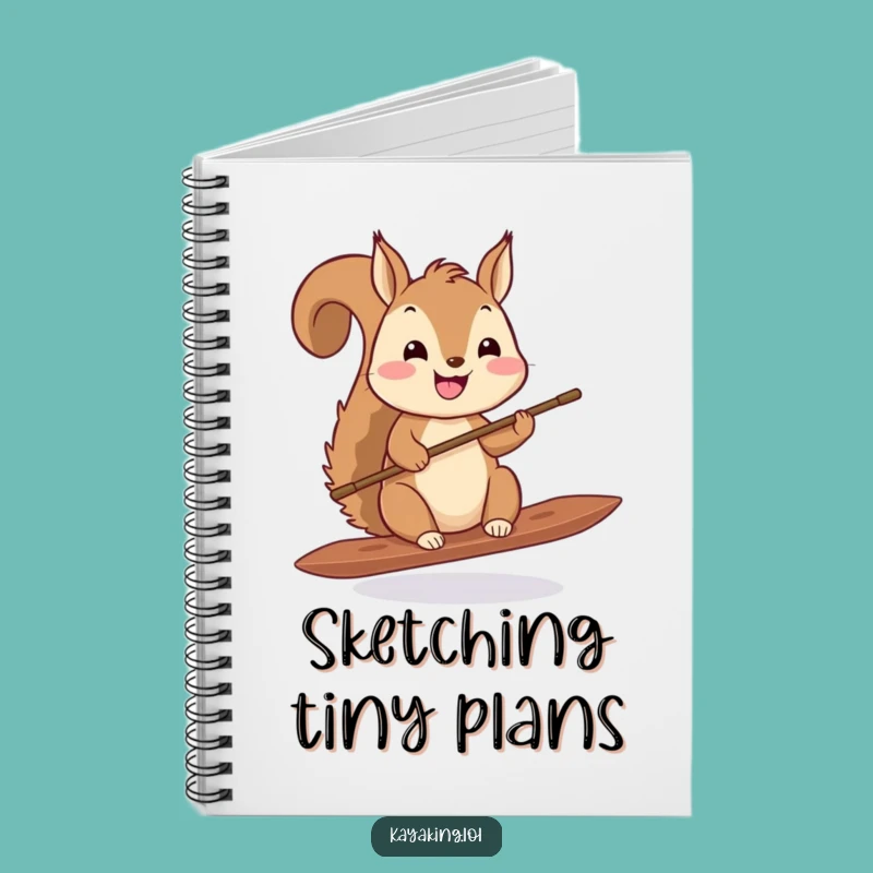 Funny Squirrel Paddling Notebook: Jot Down Ideas with Tiny Adventure Flair