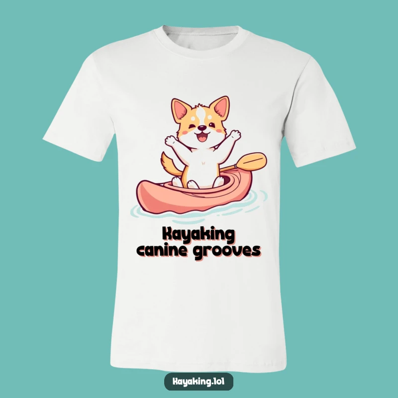 Funny Dancing Dog Kayak T-Shirt: Wear Your Water Vibes