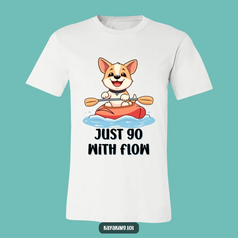 Funny Happy Dog Kayaking T-Shirt: Smiling Pup Paddles with Joy, The Ultimate Funny Gift