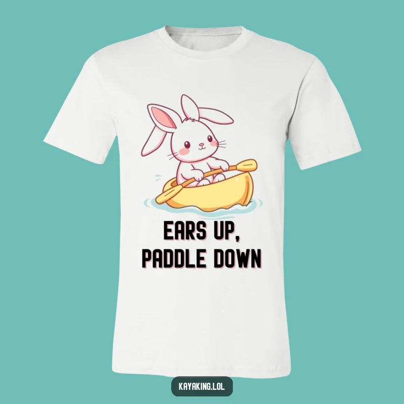 Funny Playful Bunny T-Shirt: Floppy Ears Adventure Wear - Cute Funny Gift