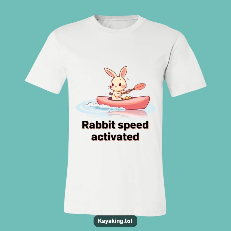Funny Rabbit Kayak T-Shirt: Fast-Paced Fun for Active Explorers