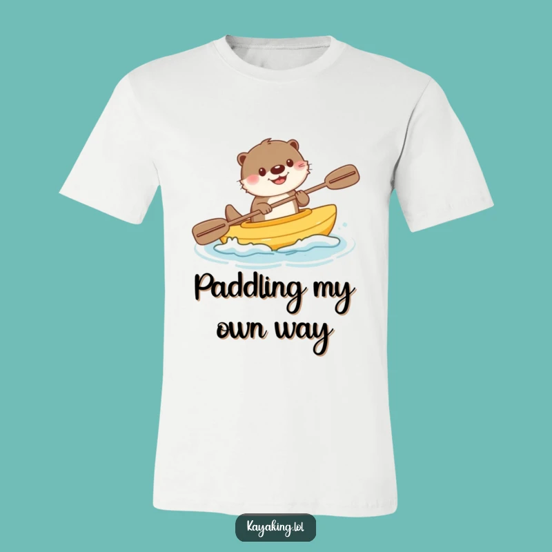 Funny Otter Kayaking T-Shirt - Wear Your Splashy Joy!