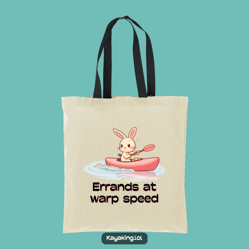 Funny Rabbit Kayak Tote Bag: Carry Your Essentials with Zest