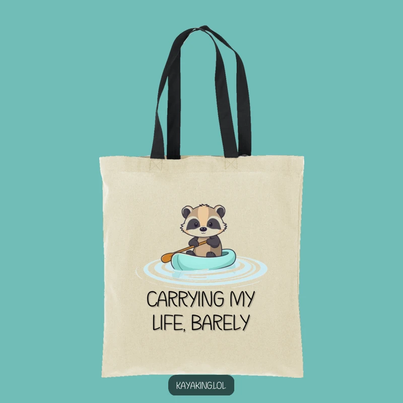 Funny Brave Badger Paddle Tote Bag: Carry Your Essentials with Bravery