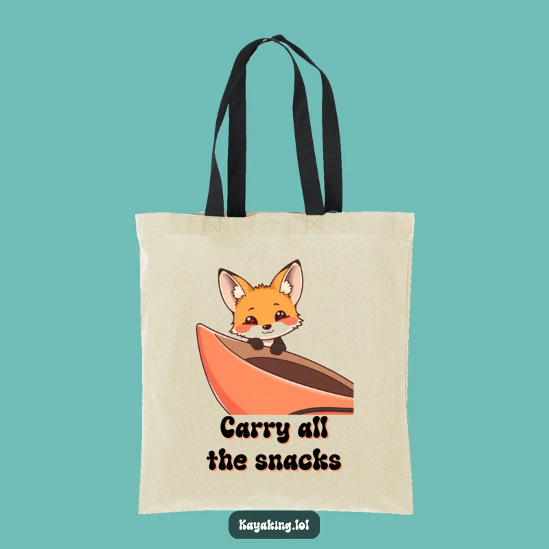 Funny Curious Fox Kayak Tote Bag - Stylish Adventure Carryall