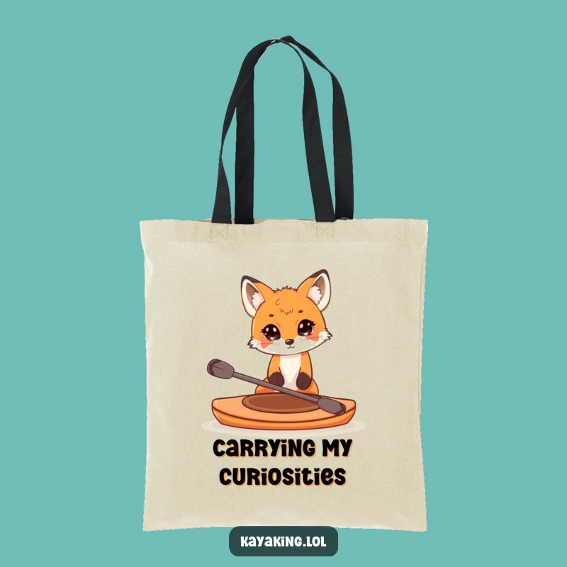 Funny Fox Kayaking Tote Bag - Carry Your Curiosity!